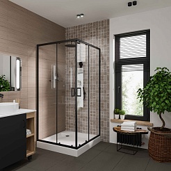 Niagara Душевой уголок Nova 80x80 NG-6888-08 BLACK – фотография-3